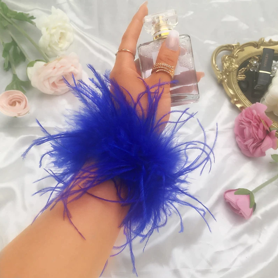 Feather Snap – wholesale Cuff bracelet – Feathersnap® JUMBO Ostrich Feather Cuff Bracelet Pair14