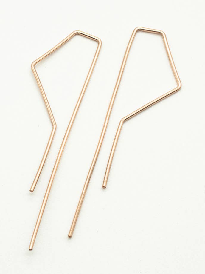 Geometrische met goud gevulde draad door hoepjes/driehoekig voor wholesale door Lavender Skyline