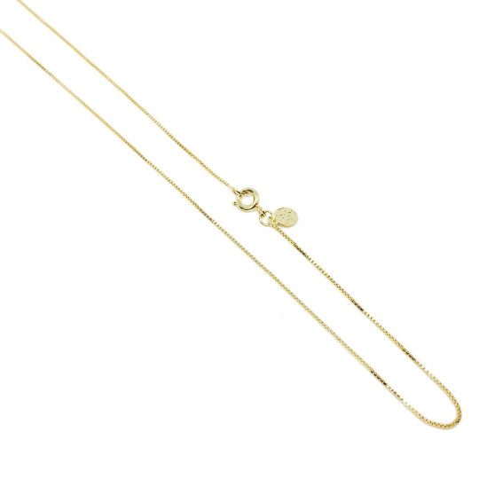 GoldFi - Wholesale Schakelketting - Dunne boxketting van fijn 18k gold filled, dikte 0,85 mm, diverse lengtes5