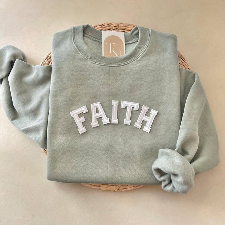 Faith Sweatshirt, Christian Sweatshirt
for wholesale by Threads And Needles, INC.