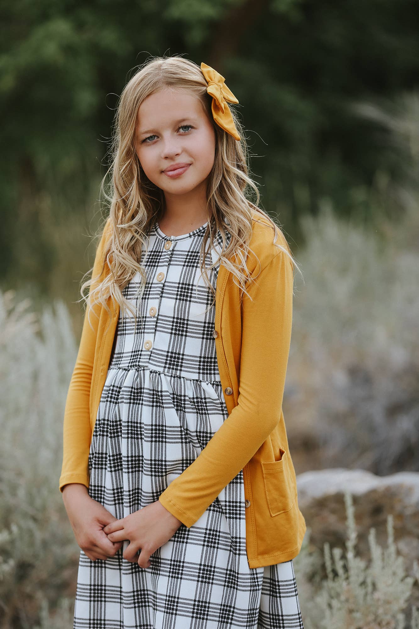 Navy Fields - Vente Cardigan – enfant - Cardigan moutarde10