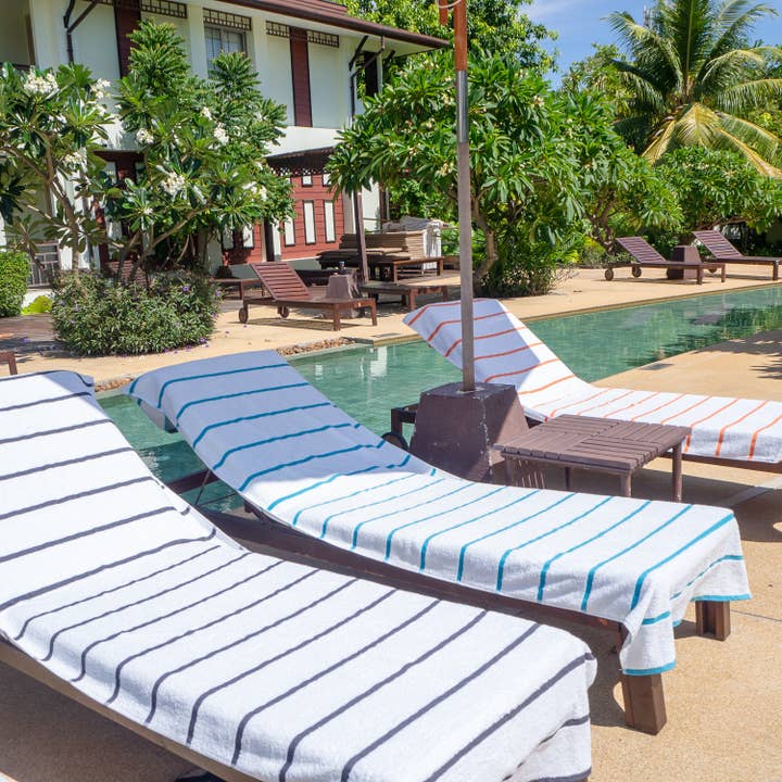 Arkwright Home - Wholesale Beach Towel - 2 Pack of Chaise Lounge Chair Towels, Fitted Pocket18