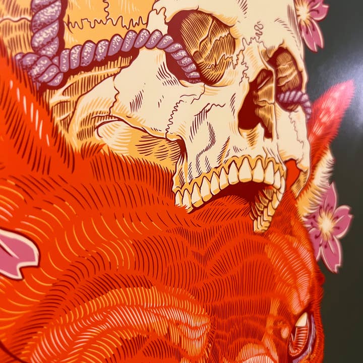 Brutal Bohemian - Wholesale Art Print - Fox Skull Print2