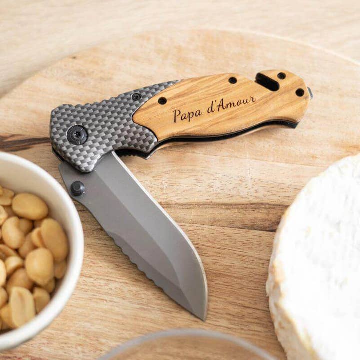 My Bambou - Wholesale Pocket Knife/Holder - Walnut Wood Knife to Customize - My Bambou4