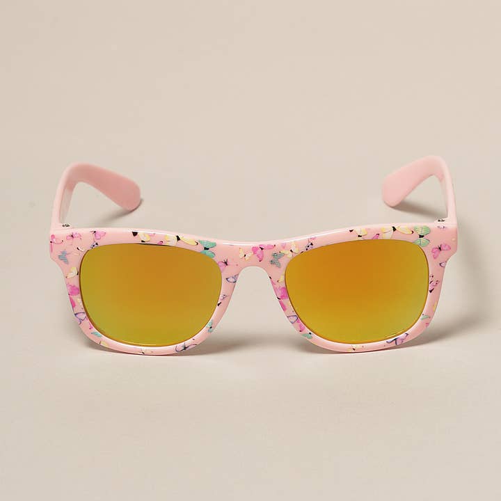 ASSORTED COLOR Kids Colorful Butterfly Pattern Sunglasses for wholesale on Faire5