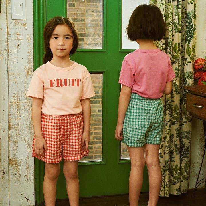 ToTo Heros - Wholesale Shorts - Kids - Gingham Check Pull-On Summer Shorts8