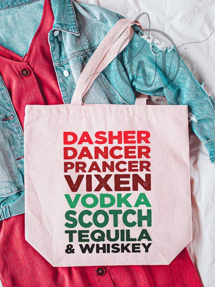 Dasher Dancer Prancer Vixen Vodka Scotch Whisky draagtas voor wholesale door Hectic Rebellion