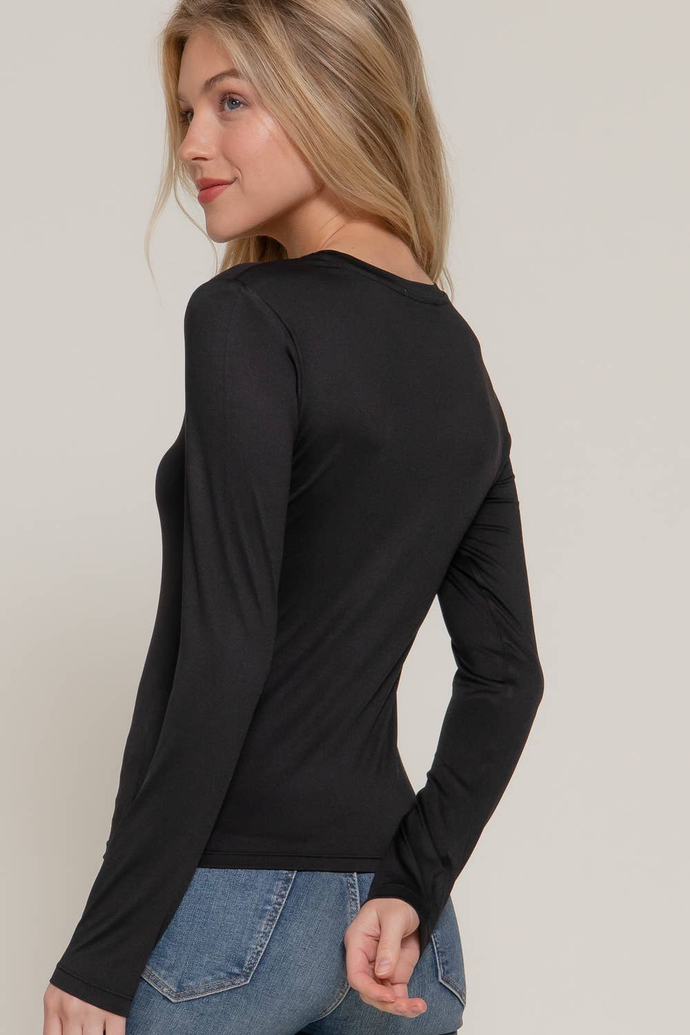 Active Basic | Active USA - Wholesale T-Shirt - Women's - Long Sleeve Crew Neck ITY Knit Top13