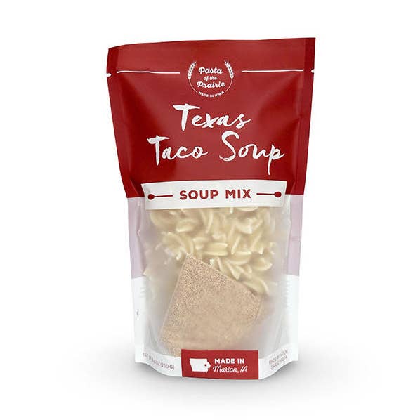 Texas Taco Soup Mix w/Garlic Pasta for wholesale by Pasta of the Prairie