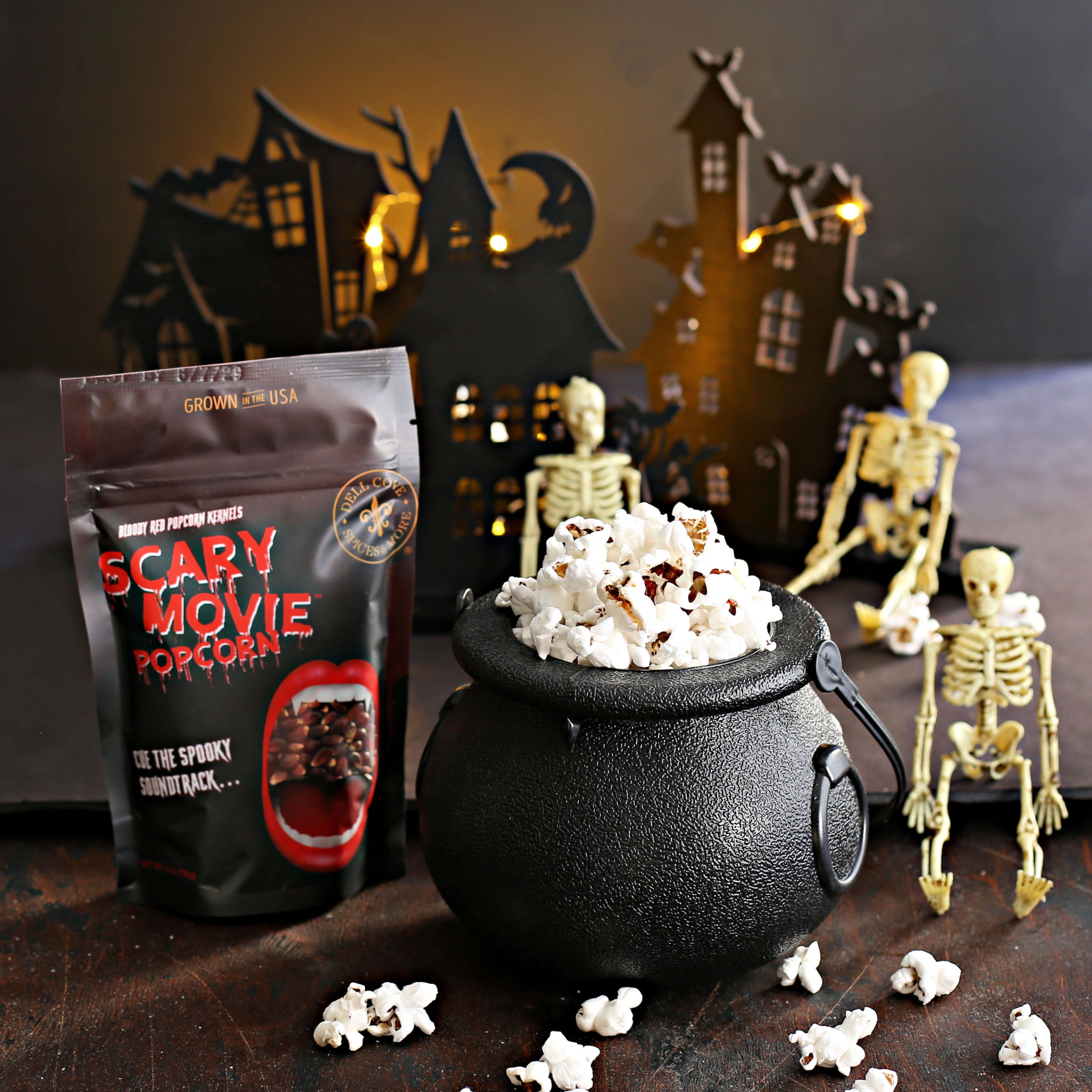 Dell Cove Spices & More Co. – Milho para pipocas por atacado – Milho para Pipoca Assustadora Bloody Red para Halloween3