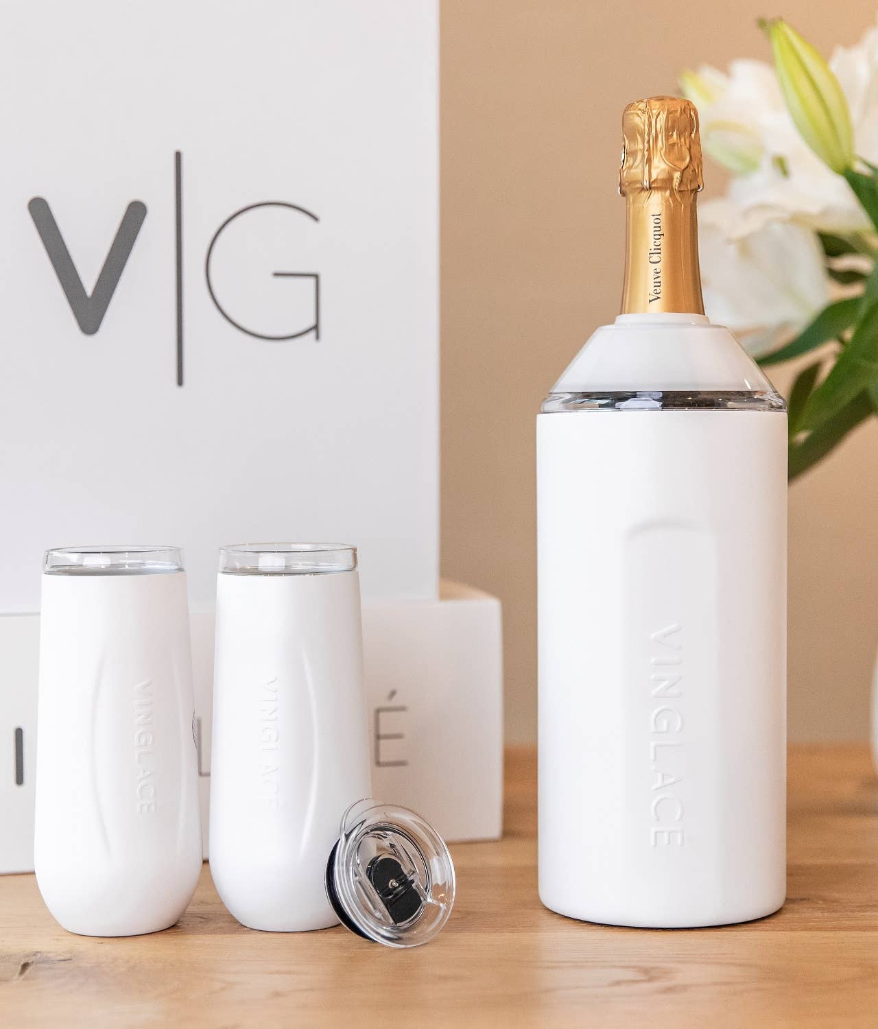 Vinglacé - Wholesale Wine Gift Bag - Champagne Gift Sets with Glass Lined Flutes0