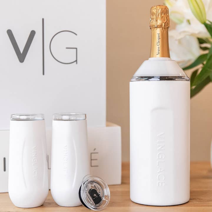 Vinglacé - Wholesale Wine Gift Bag - Champagne Gift Sets with Glass Lined Flutes