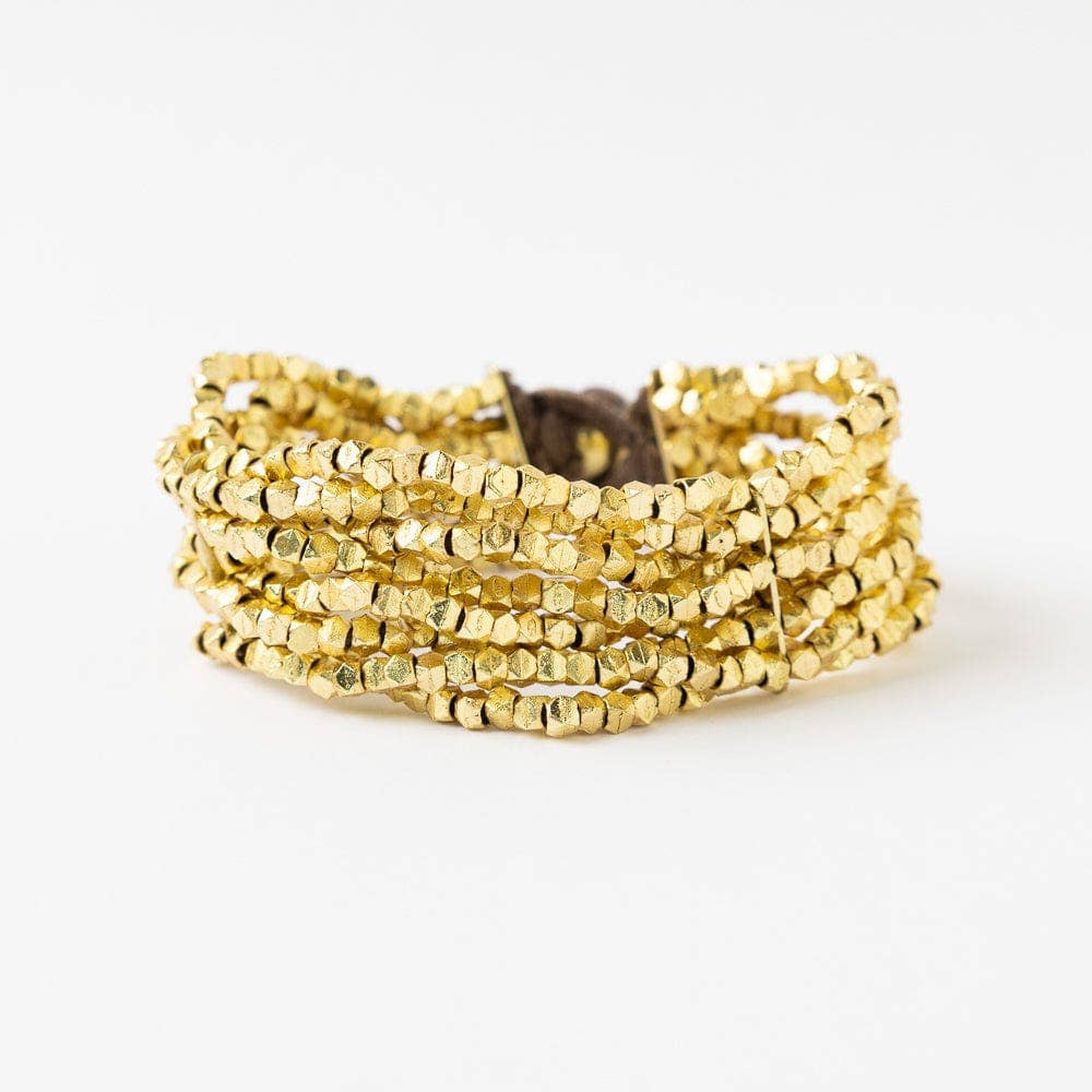 INK + ALLOY - Wholesale Cuff Bracelet - Wanda 8-Strand Cuff Bracelet Gold Wholesale