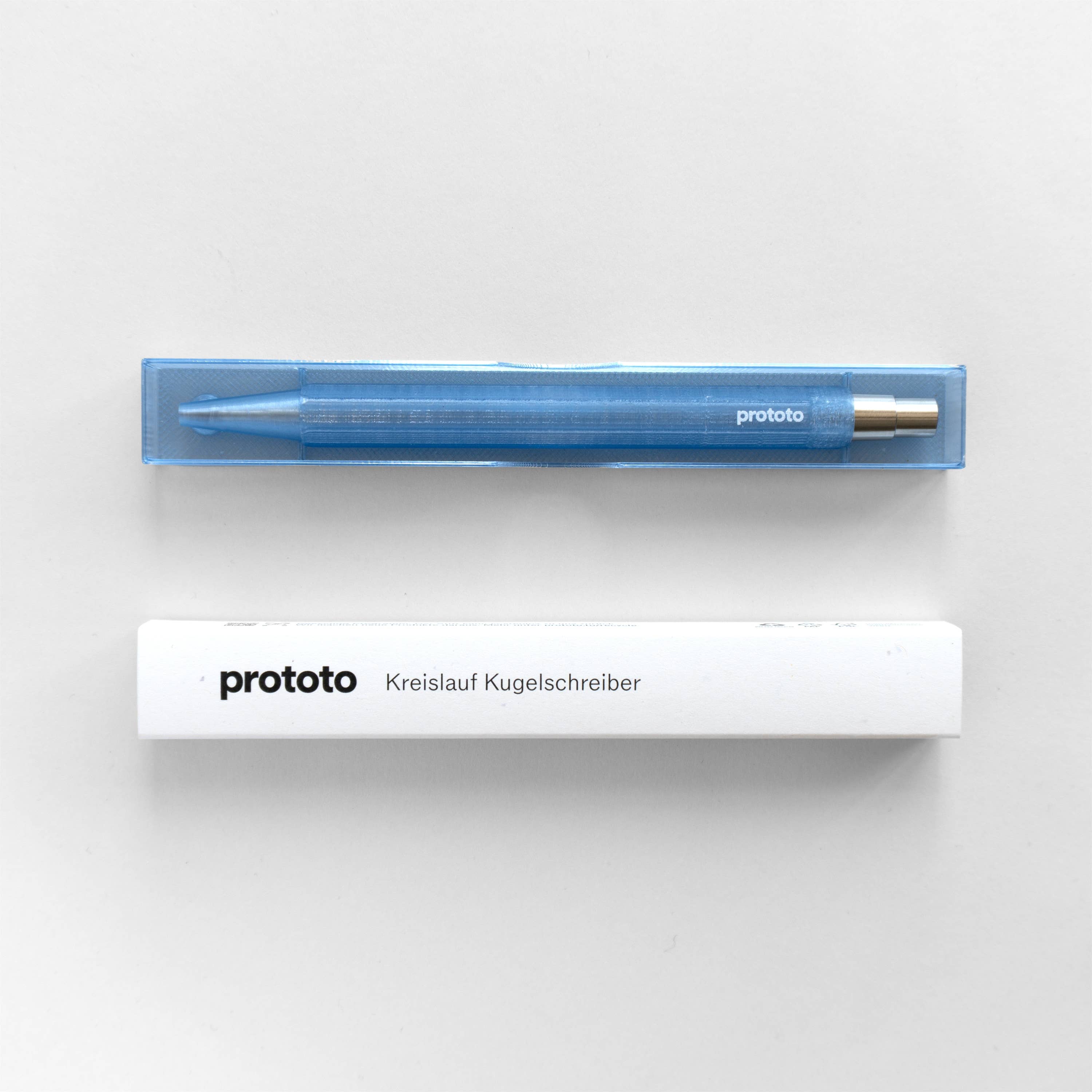 Prototo - Wholesale Pen - Blue Circular Ballpoint Pen Sustainable Recycling2