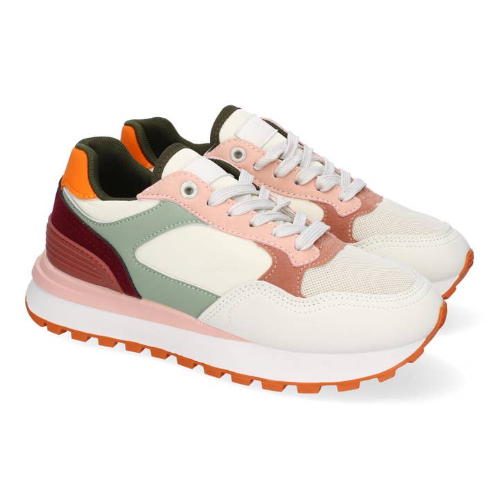 Women's Casual Flat Comfortable Red Sneakers for wholesale by Brideluxe Mayorista