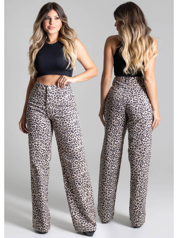 Sawary Jeans - Wholesale Pants - Women's - Sawary Women's High-Waisted Wide Leg Pants in Twill3