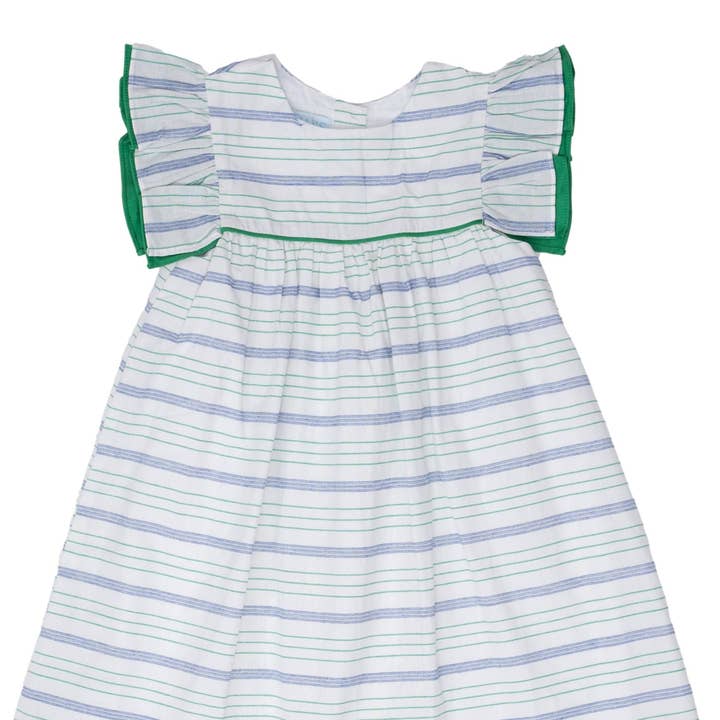 Gulia Green Stripe Dress for wholesale by The Oaks Apparel Company