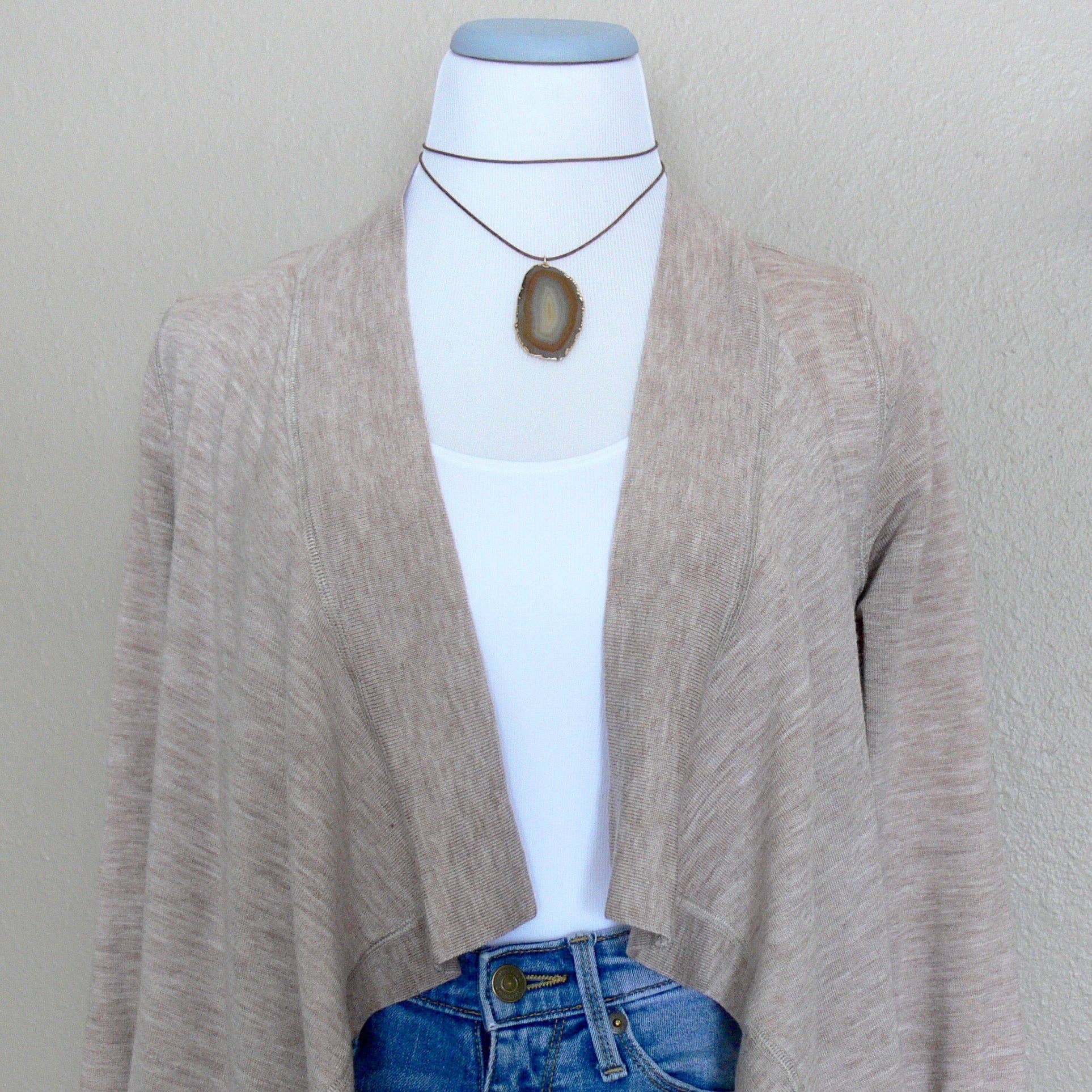 Rope and Leather - Wholesale Pendant/Charm Necklace - Agate Necklace2