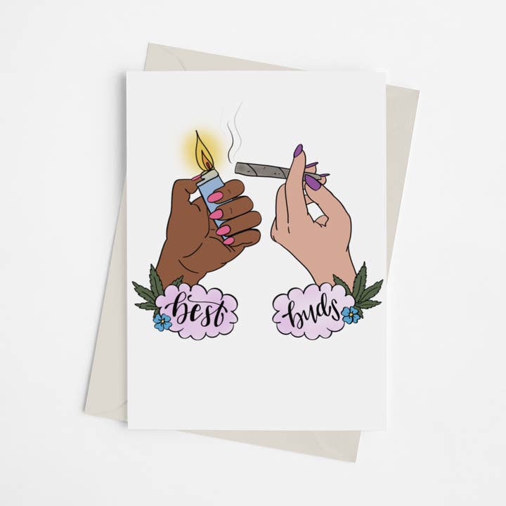 Best Buds - Greeting Card for wholesale by Black Cat Bazaar