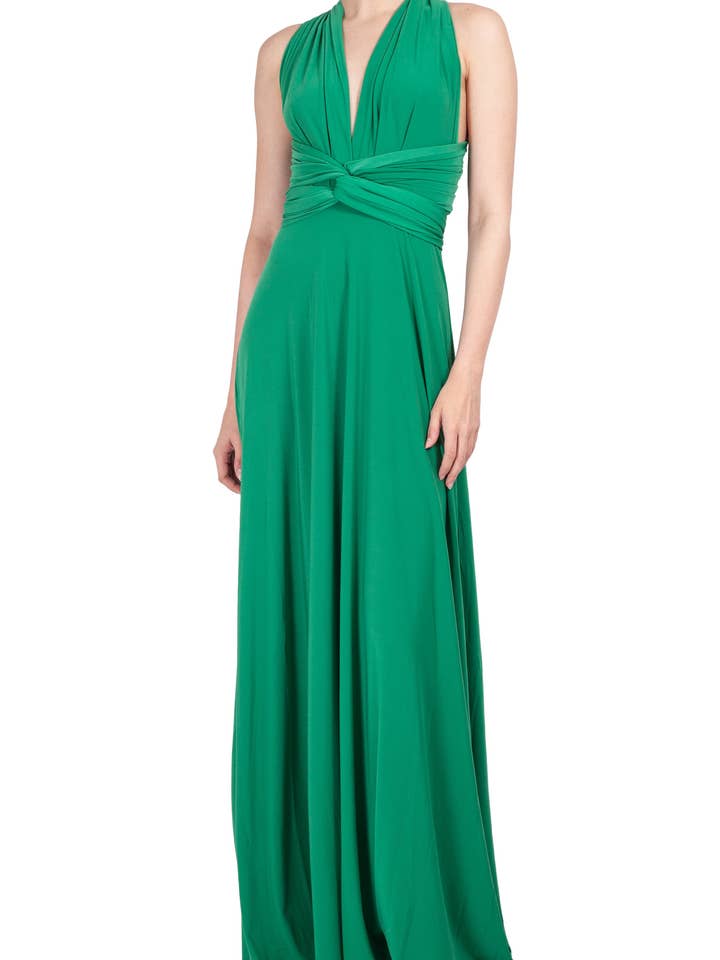 VESTIDO MAXI INFINITY VERDE KELLY por atacado de Von Vonni