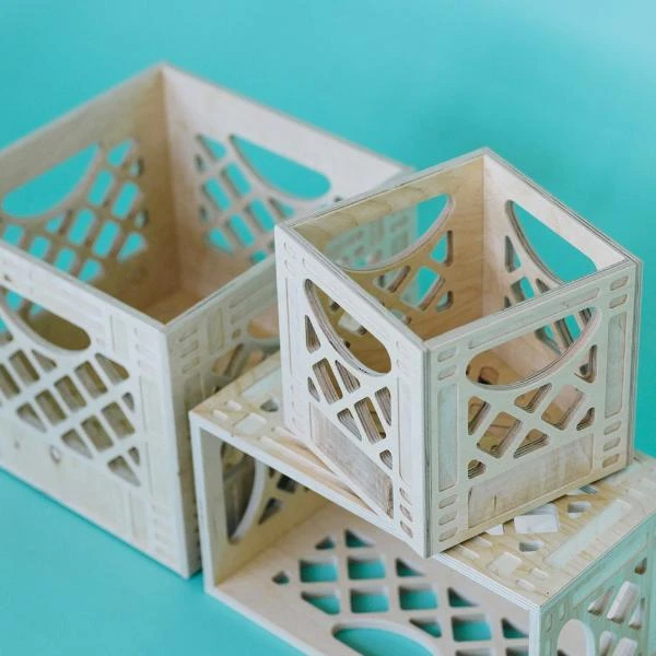 WAAM Industries - Wholesale Storage Bin - Wooden Milk Crate - Classic Browser6