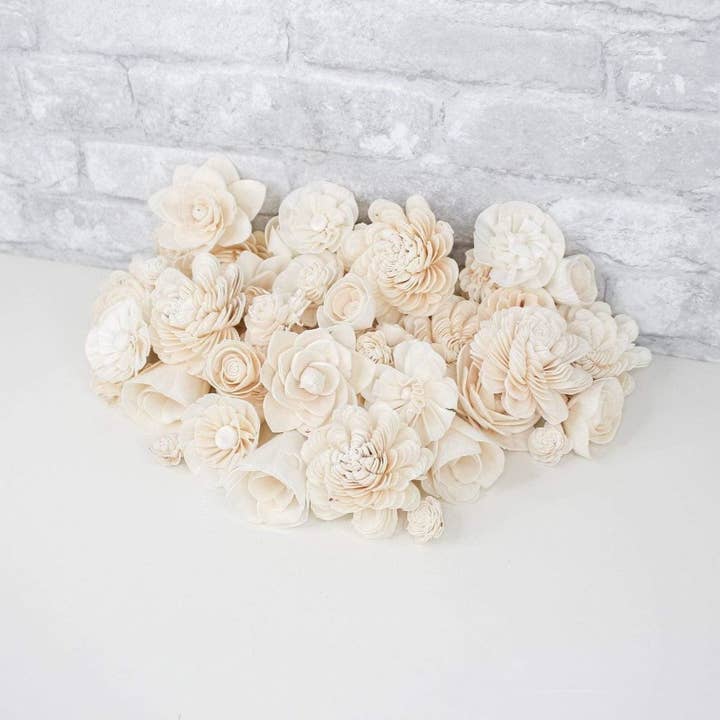 Sola Wood Flowers - Wholesale Artificial Flowers - 50 Random Assortment - No Bark