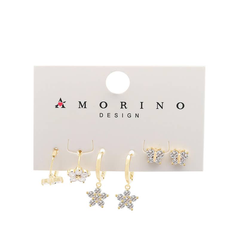 AMORINO SRL – wholesale Smycken – Set med 6 örhängen med zirkon - YK24118B7682