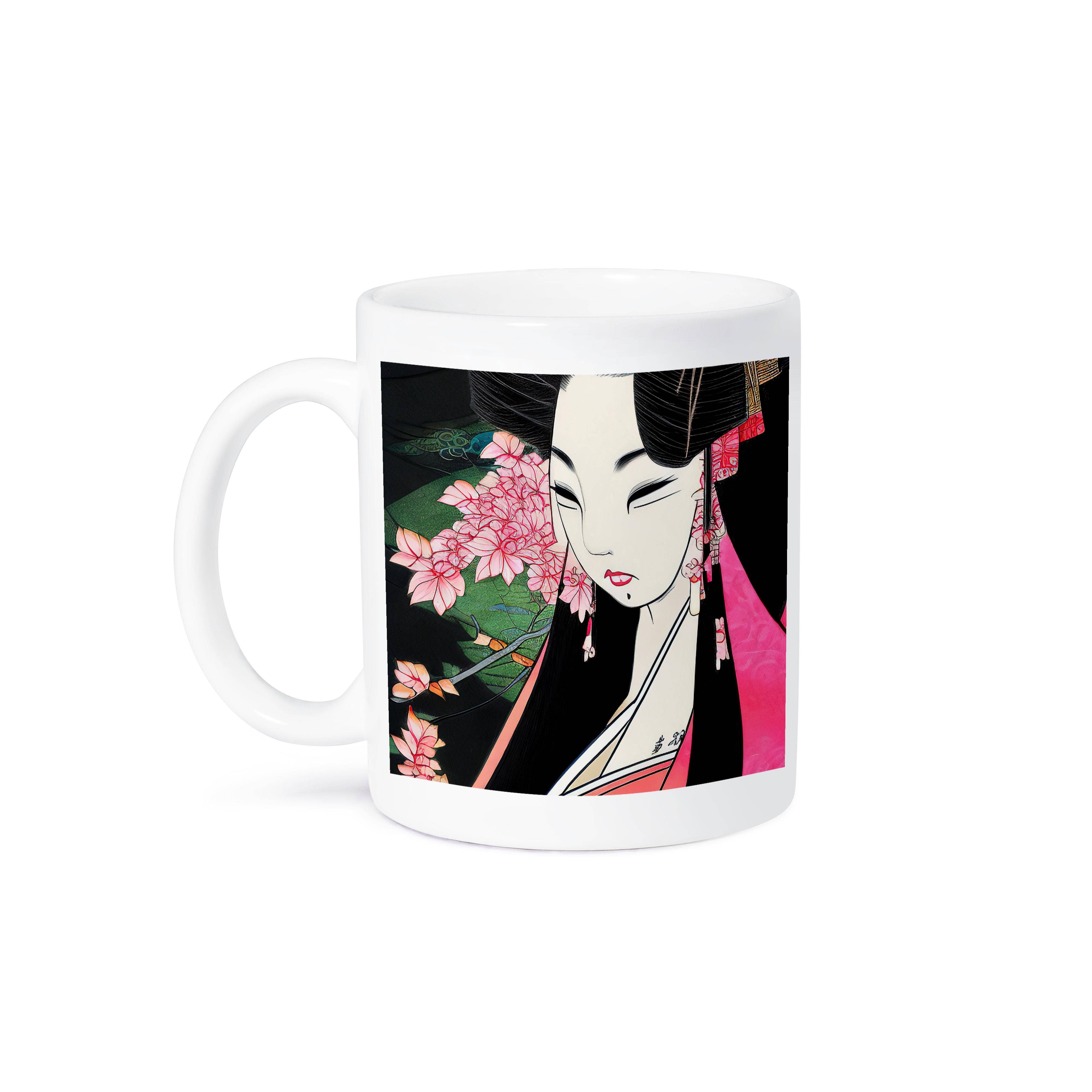 3dRose - Wholesale Coffee Mug - 3dRose, Goddess Of Beauty. Vintage Japanese woman. Colorful AI made art, Mug8