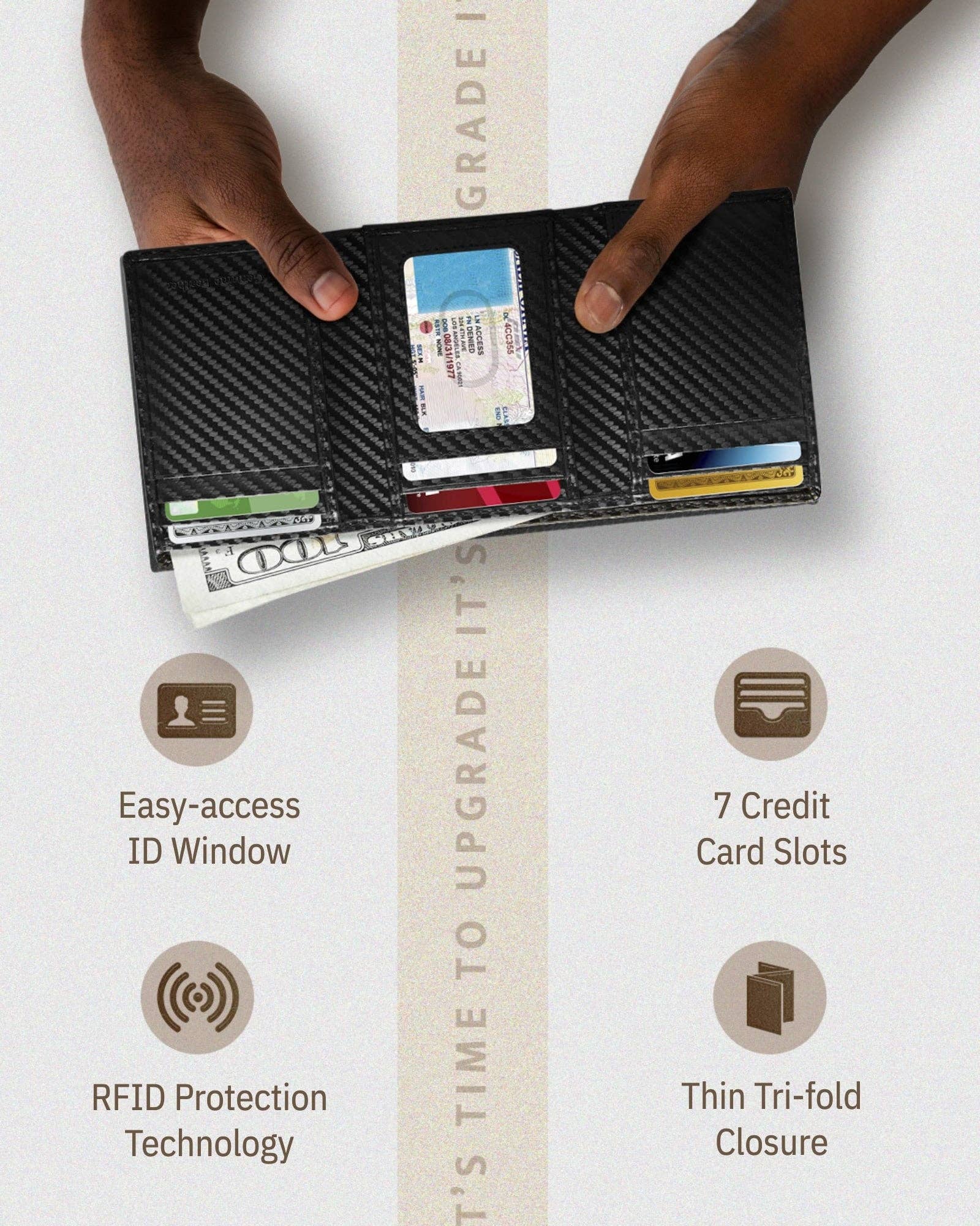 Access Denied Accessories - Wholesale Wallet - Men's - Trifold Wallets for Men Slim RFID Blocking Wallet Gifts Man7