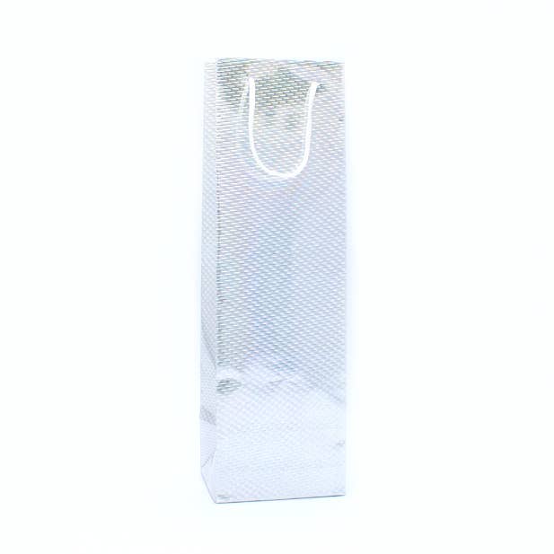 Inca UK - Wholesale Gift Bag - 34x10x9cm. Silver Holographic Bottle Bag0