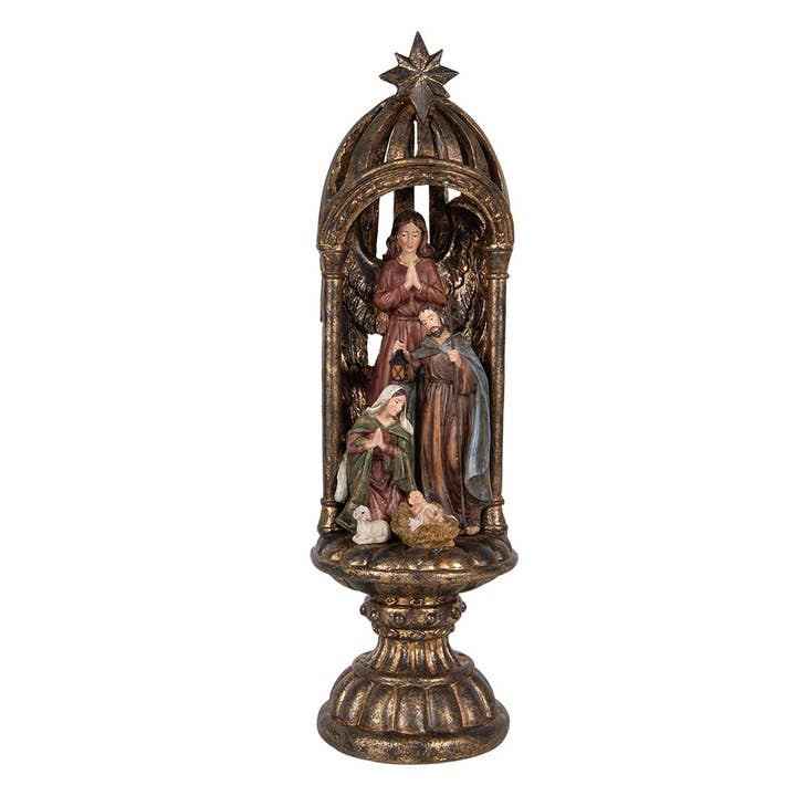 Dekorativ Figur Julekrybbe Ø 14x43 for engroshandel hos Clayre & Eef