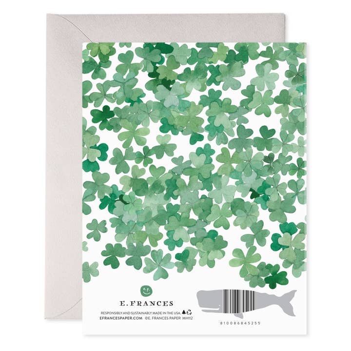 E. Frances Paper - Wholesale St. Patrick's Day Card - Shamrocks Greeting Card | St. Patricks Day Card1