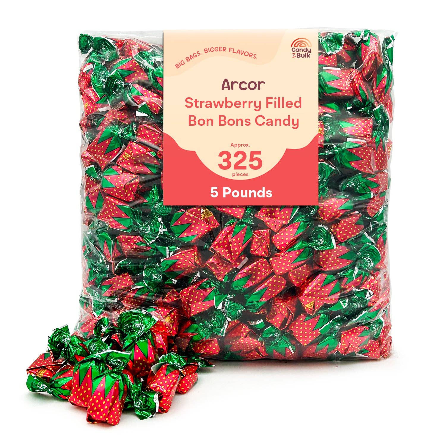 Candy In Bulk - Vente Bonbons durs - Bonbons durs Arcor à la fraise – Sac en vrac2