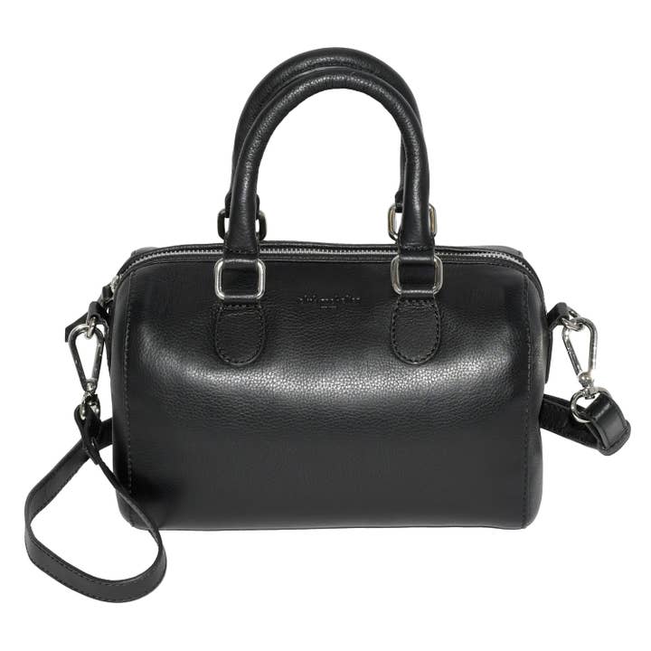 Ladies Small Leather Barrel Bag with Adjustable Strap for wholesale by Club Rochelier