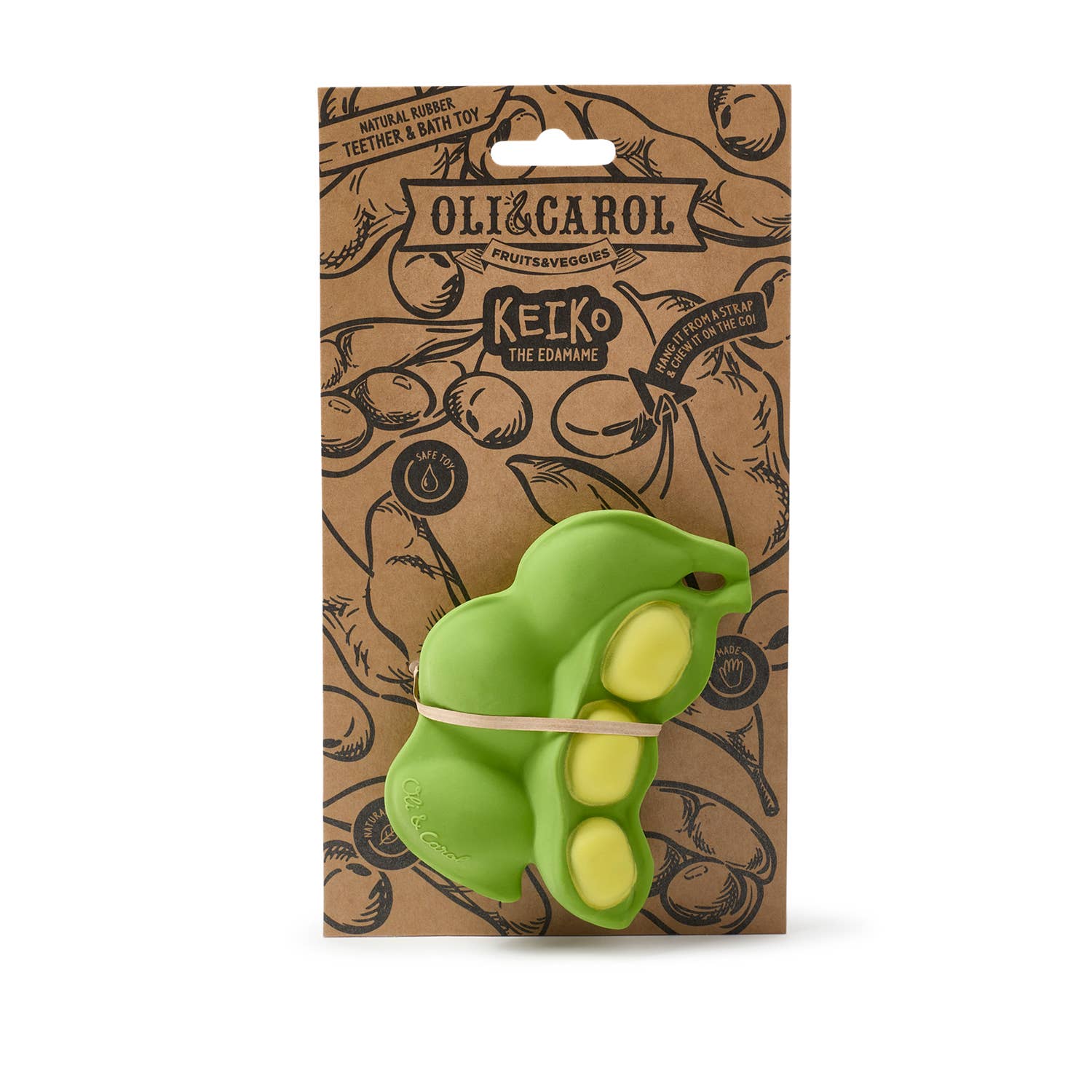 Oli & Carol - Wholesale Teether (Not Clip-On) - Baby - Keiko the Edamame1