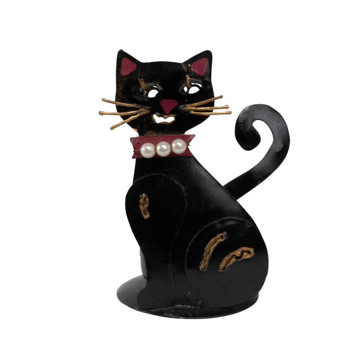 SORT KAT TE-LYS HOLDER for engroshandel hos Benjamin International