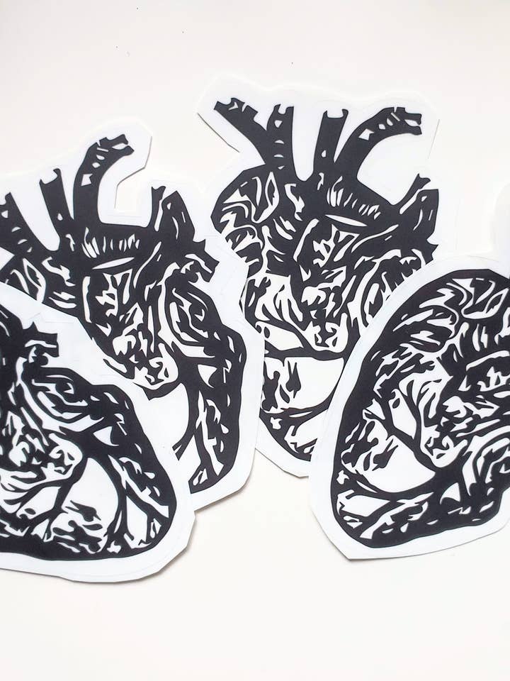 Heart clear waterproof sticker for wholesale by Fizah Afzal