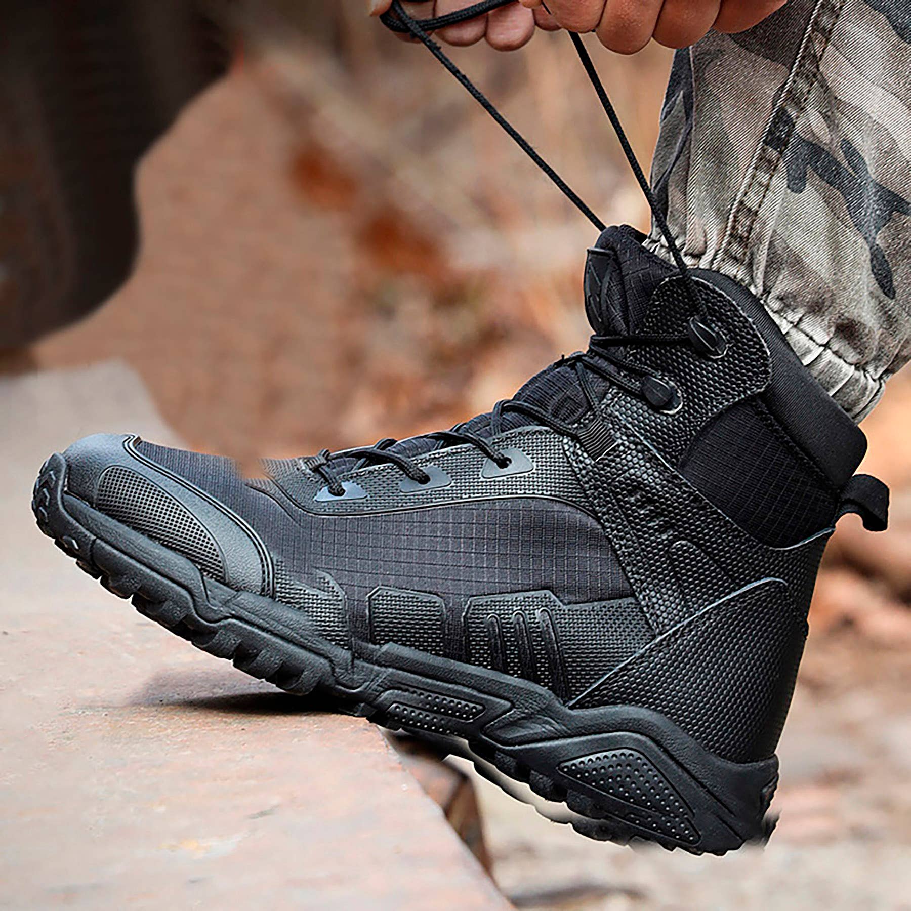 Ivedin - Wholesale Combat/Military Boots - Men's - CluCluC Insignia | Black Tactical Military Police Boots2