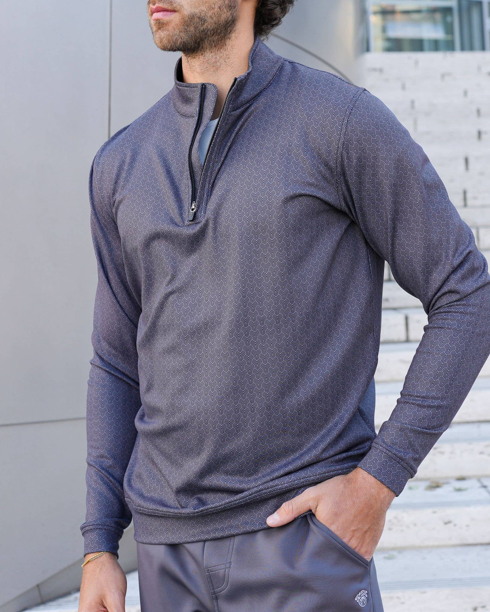 USA Palm - Wholesale Sweatshirt - Unisex - Cloud 1/4 Zip100