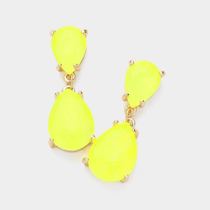 Sensibling Corp. - Wholesale Dangle Earrings - Double Teardrop Link Dangle Evening Earrings22