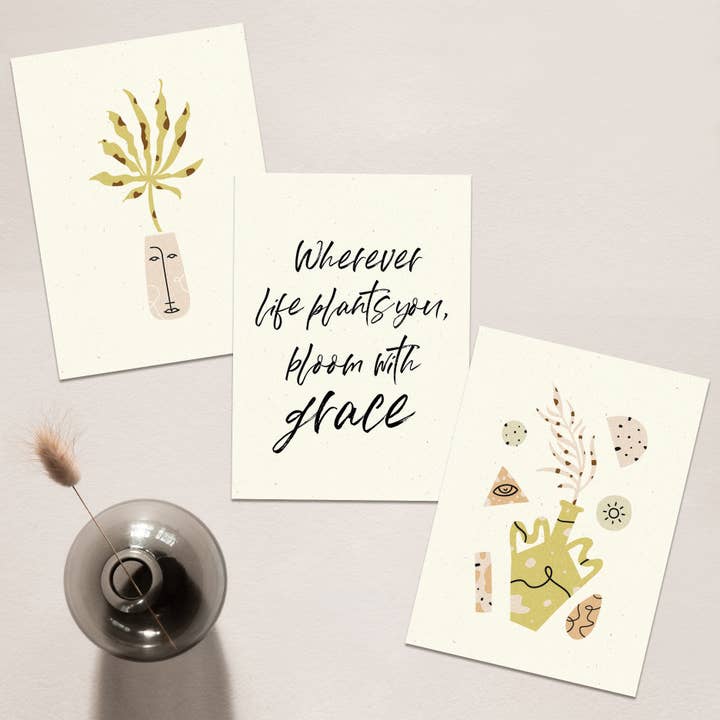 Home Office Wall Decor Boho modern minimalist Art Prints for wholesale by Todo Bien Design Inc