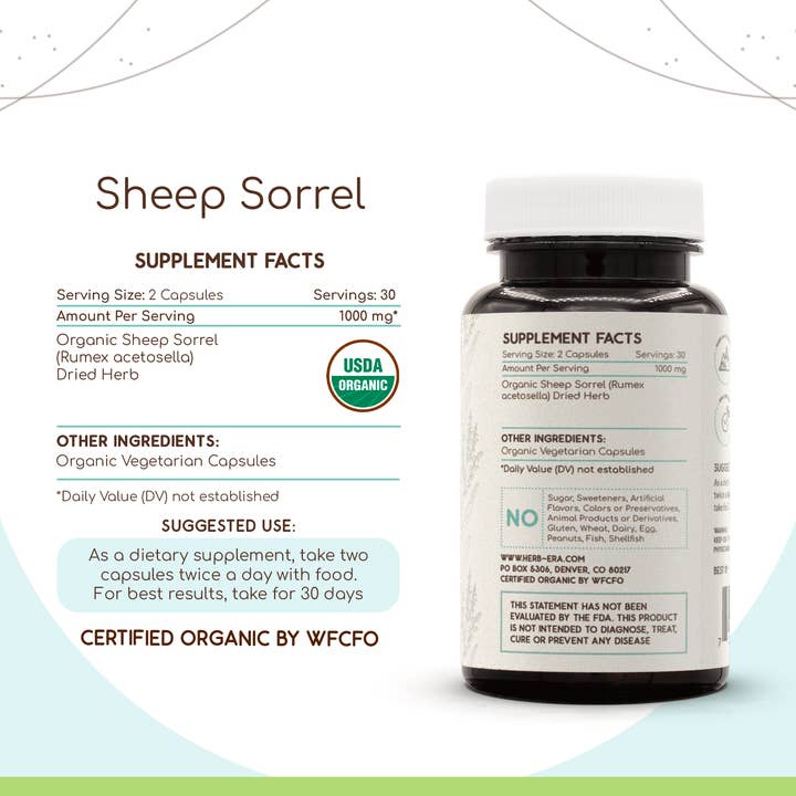 HerbEra – wholesale Oral supplement/vitamin – Sheep Sorrel Capsules