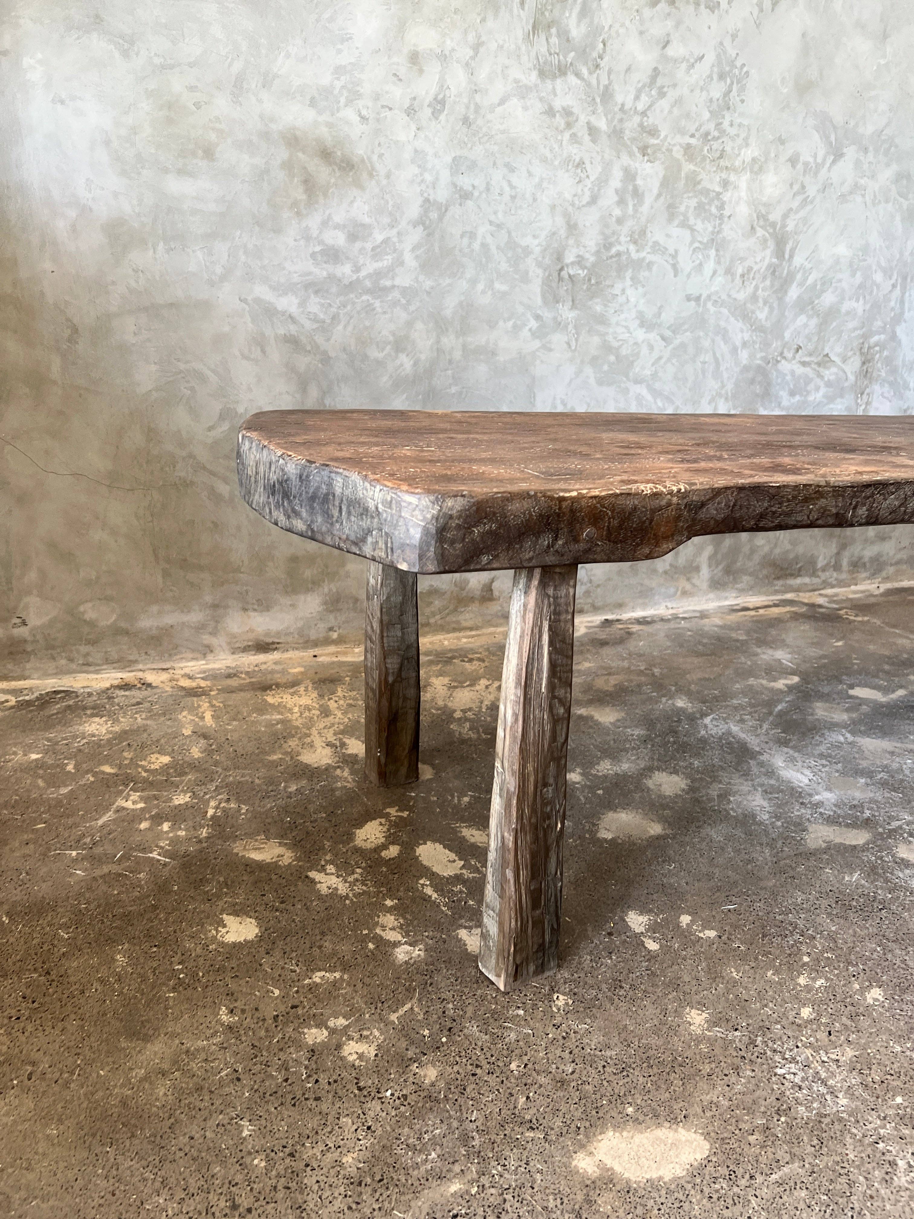 Office Objets - Wholesale Coffee Table - Large round coffee table in antique Asian teak L:2m W:50 H:503