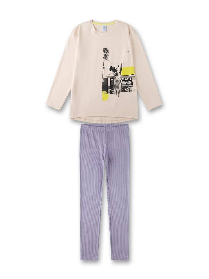 Pijama longo, uni com motivo n.º 2 por atacado de Sanetta