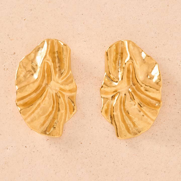 Batla Earrings | Jewelry Gold Gift Waterproof for wholesale by Agapée Jewelry