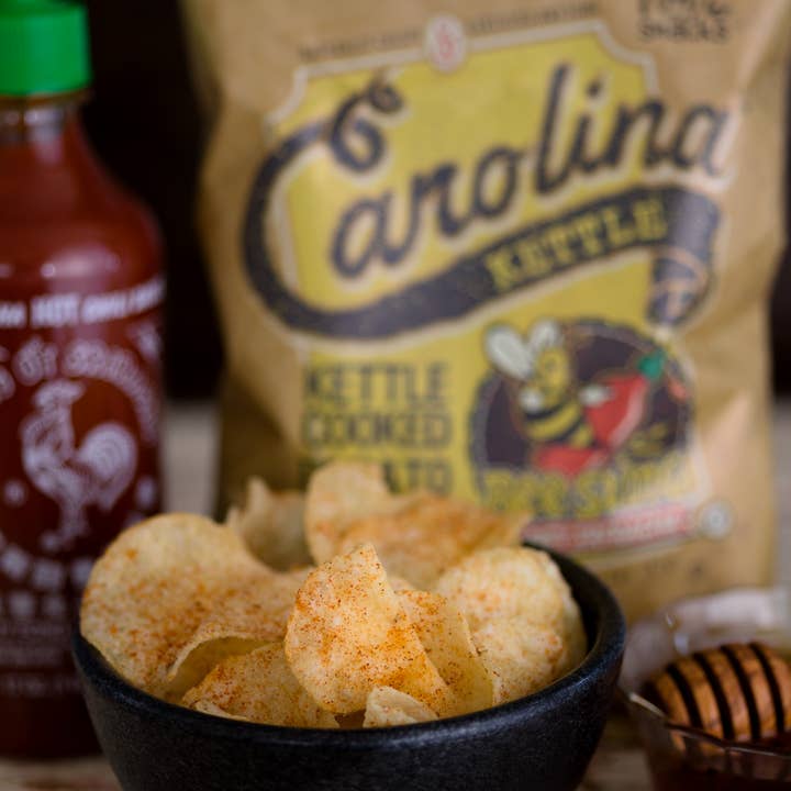 1 in 6 Snacks- Carolina Kettle chips - Wholesale Chips - Honey Sriracha Carolina Kettle Potato Chips 2 oz Case (20)3