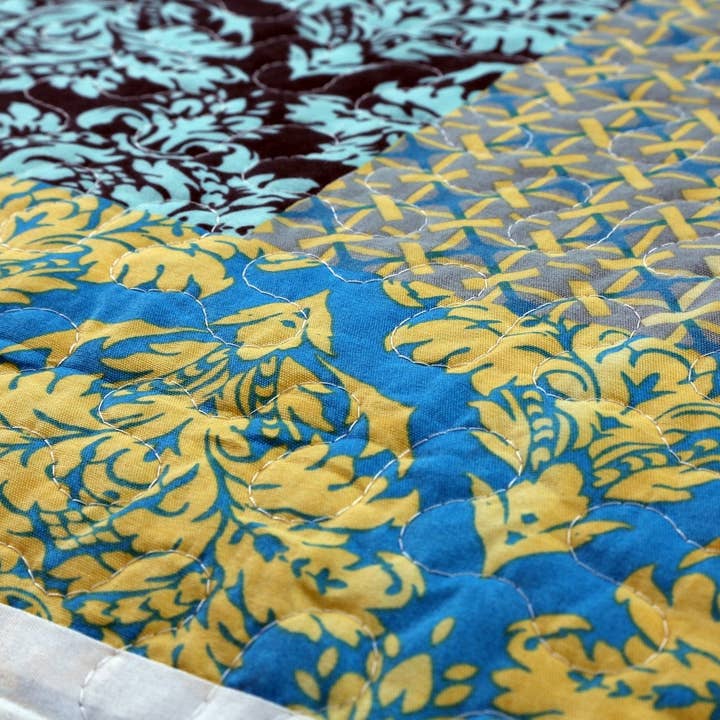 Tache Home Fashion - Wholesale Bedding Set - Tache Teal Turquoise Scalloped Reversible Bedspread Queen6
