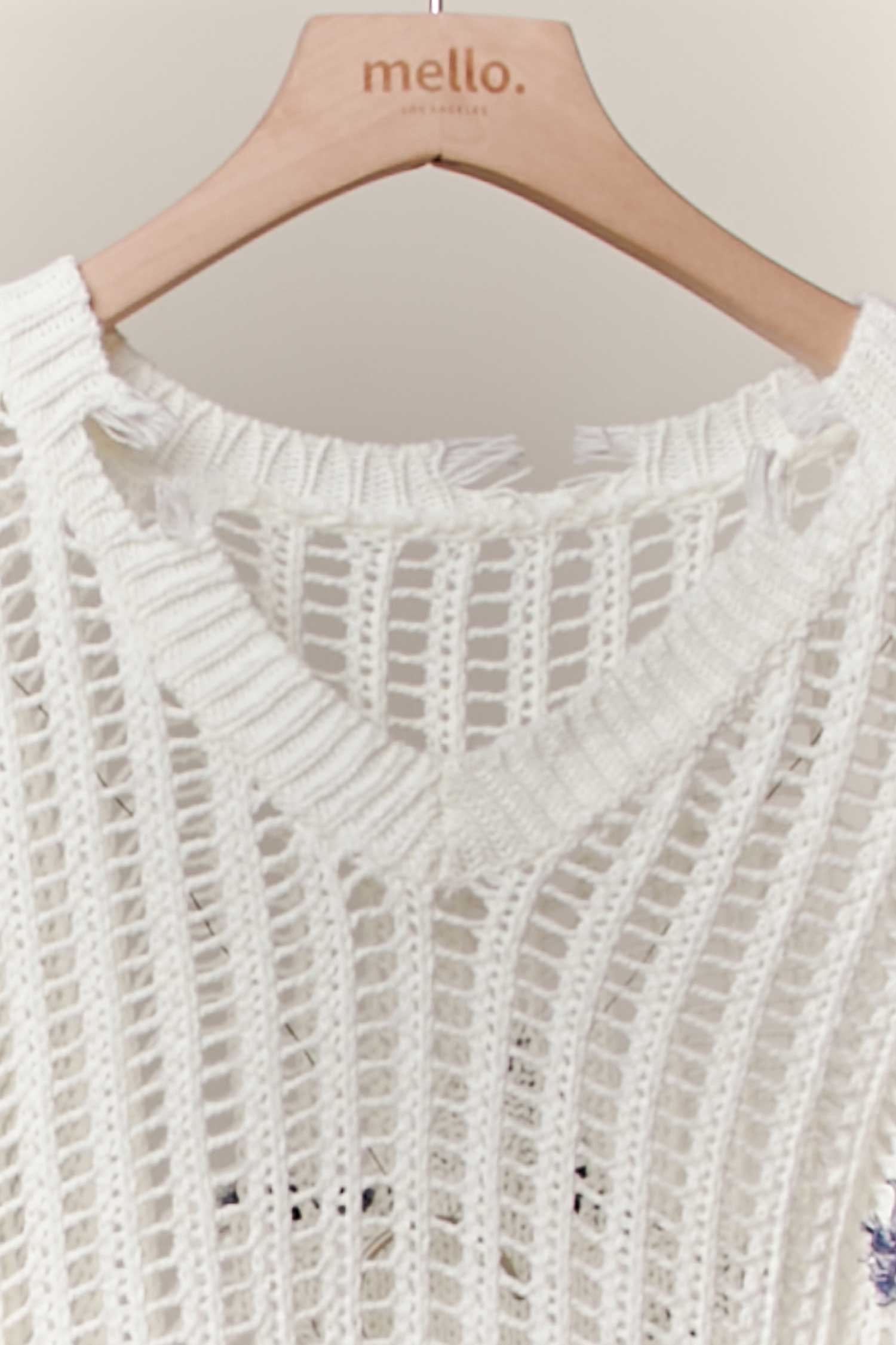 Mello. - Wholesale Knit Sweater - Women's - Distressed Star Knit Pullover2