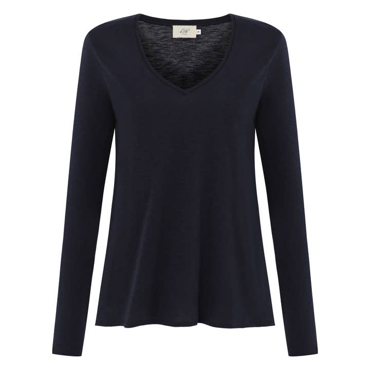 Esterella V Neck T-Shirt L/S Night Sky for wholesale by d'Els - Elsa Altaras Nasi und Nasi GbR