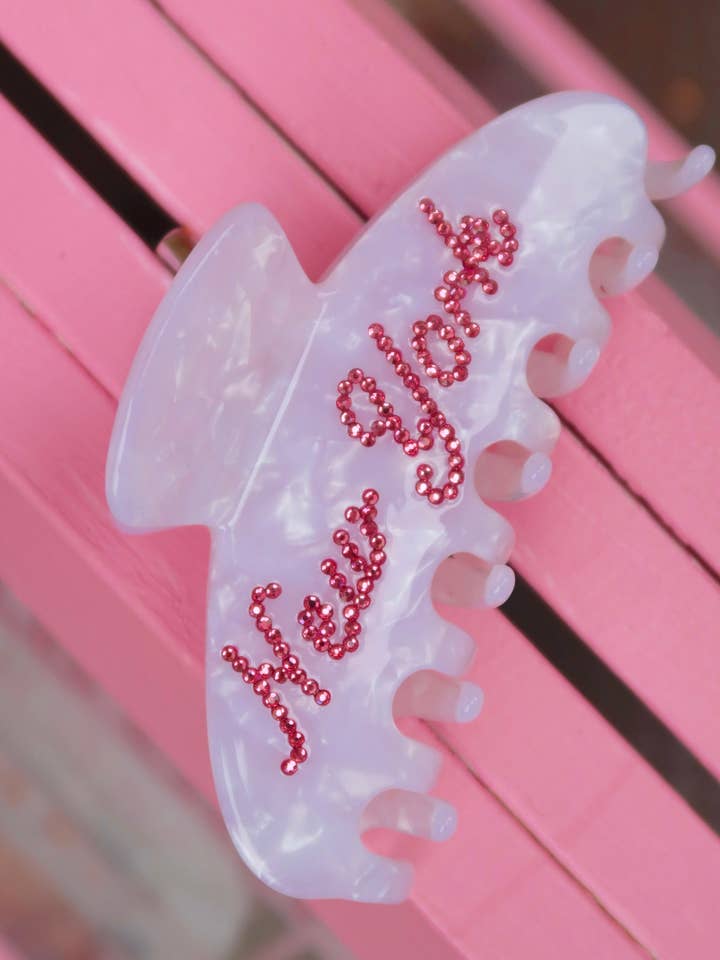 New York Studded Ivory Hair Clip for wholesale by Colorful Natalie